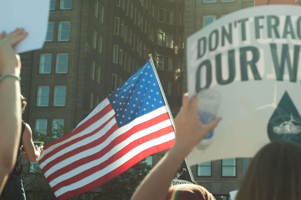 U.S. Flag at Rally